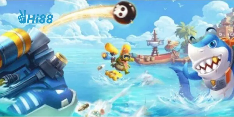 Sử dụng súng laser khi đối mặt với đàn cá đông để tăng cơ hội bắn trúng nhiều mục tiêu.